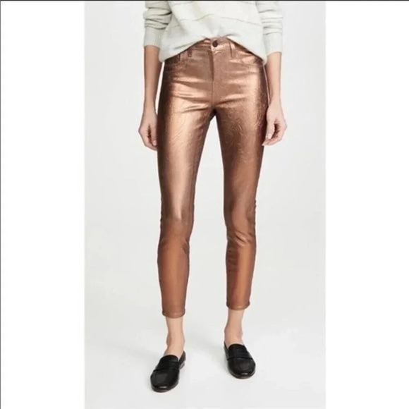 NWT L’Agence Margot Metallic HighRise Skinny Jeans - Picture 2 of 16